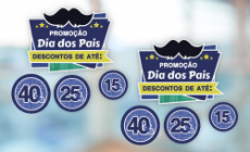 Adesivo para Vitrine Dia dos Pais - 2 Kits de Adesivos Dia dos Pais